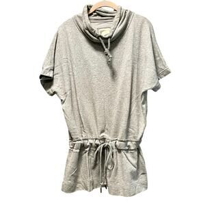 Old Navy Gray Tunic Cowl Necklie Sweatshirt with tie Waist Med